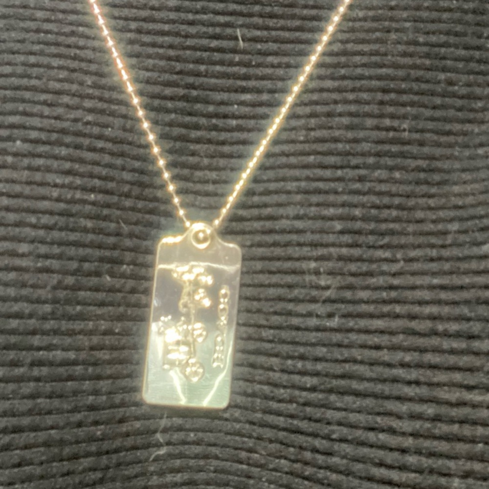 Coach Silver Tag Necklace - Picture 3 of 3